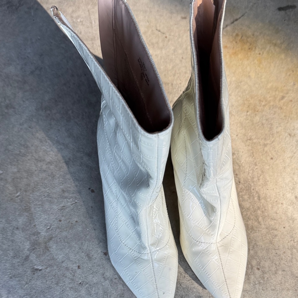 Elegant Cream Ankle Boots
